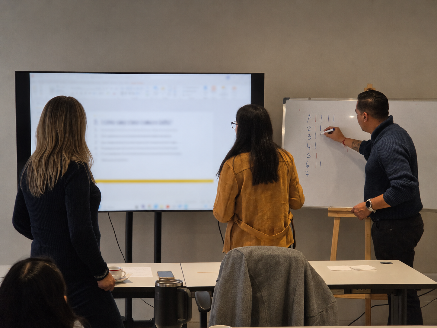 Sesión de consultoría comercial y de liderazgo con un equipo de Power Inside Out